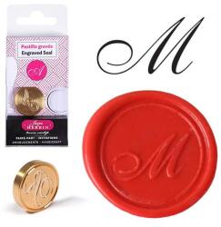 J. Herbin Viaszpecsételő fej, J. Herbin, 24 mm, sárgaréz - M betű