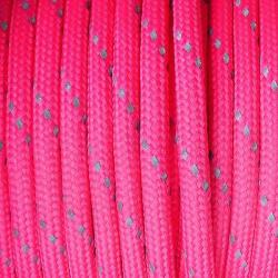  Paracord 550, méterben, 4 mm - fényvisszaverő - pink
