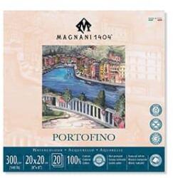 Fedrigoni Magnani Portofino akvarelltömb, 100% pamut, 300 g, 20x20 cm, 20 lap, sima