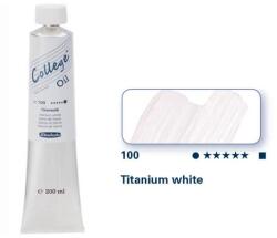 Schmincke College olajfesték, 200 ml - 100, titanium white