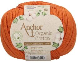 Schachenmayr Horgolófonal, Anchor Organic Cotton, 50 g, vegán - 01003 szikla narancs