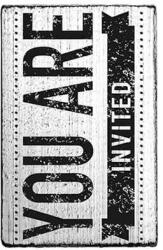 Woodies Pecsételő, Woodies, Vintage, 4x6 cm - You are invited