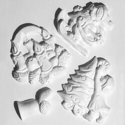 ArtExport Hobbyművész műanyag öntőforma - síelő mikulás, 4 db