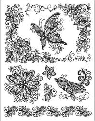 Viva Decor Pecsételő szilikon, 14x18 cm - Pillangó