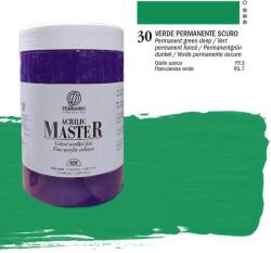FERRARIO Master akrilfesték, 1000 ml - 30, permanent green deep
