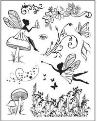 Viva Decor Pecsételő szilikon, 14x18 cm - Tündérek