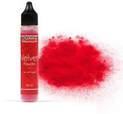 Pentart Bársonypor, 30 ml - piros, 3 g