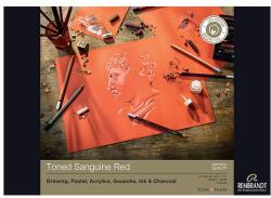 Royal Talens Rembrandt Toned rajz- és festőtömb, 180 g, 50 lap, A4 - sanguine red
