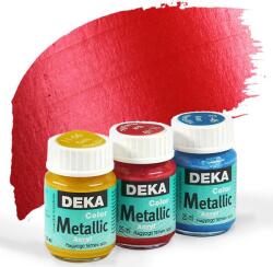 Deka Color Metallic metál akrilfesték 25 ml - 19 piros