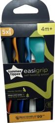 Tommee Tippee Set lingurite ergonomice multicolor +6 luni, 5 bucati, Tommee Tippee Set pentru masa bebelusi
