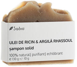 SABIO Sampon solid de Ricin si Argila Rhassoul, 130g, Sabio