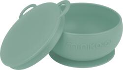 Minikoioi Bol cu ventuza si capac 100% Pemium Silicone River Green, 1 bucata, Minikoioi