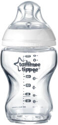 Tommee Tippee Biberon din sticla cu tetina din silicon cu autosterilizare pentru 0 luni+ Natural Start, 250ml, Tommee Tippee
