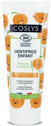 Coslys Pasta de dinti bio pentru copii prevenirea cariilor(7-12 ani) cu piersici, 50ml, Coslys