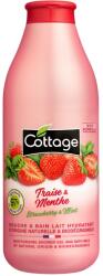 Cottage Gel de dus si lapte de baie cu extract de capsuni si menta, 750ml, Cottage