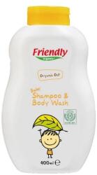 Friendly Organic Sampon si gel de dus cu ovaz pentru bebe, 400ml, Friendly Organic