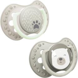 LOVI Suzeta din silicon Dynamic Buddy bear pentru 6-18 luni, 2 bucati, Lovi