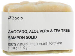 SABIO Sampon solid de Avocado, Aloe Vera si Tea Tree, 130g, Sabio