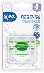 Wee Baby Suzeta din silicon ortodontica transparenta cu desen nr. 1, 1 bucata, Wee Baby