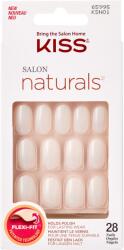 Kiss Unghii false Salon Natural Break Even Medium Oval, 28 bucati, Kiss