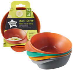 Tommee Tippee Set castroane ergonomice +6 luni multicolore, 4 bucati, Tommee Tippee