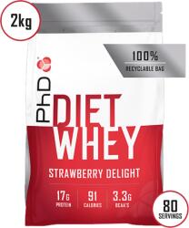 PhD Nutrition Pudra proteica cu aroma de capsuni Diet Whey, 2kg, PhD