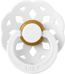 BIBS Suzeta din latex cu tetina rotunda 0 luni+ Boheme White, 1 bucata, Bibs