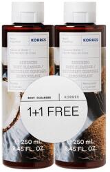 KORRES Pachet Gel de dus Coconut Water, 2x250ml, Korres
