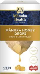 Manuka Health Dropsuri cu miere de Manuka MGO 400 si ghimbir cu lamaie, 65g, Manuka Health