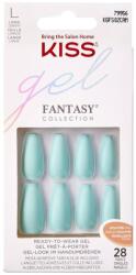 Kiss Unghii false Gel Fantasy Sculpted Back it Up Long Coffin, 28 bucati, Kiss