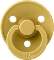 BIBS Suzeta din latex cu tetina rotunda 0 luni+ Colour Mustard, 1 bucata, Bibs