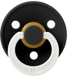 BIBS Suzeta fosforescenta din latex cu tetina rotunda pentru +0 luni Colour Glow Black, 1 bucata, Bibs