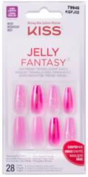 Kiss Unghii false Fantasy Jelly Baby Long Coffin, 28 bucati, Kiss