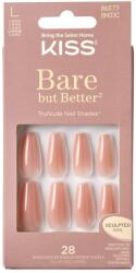 Kiss Unghii false Bare but Better Nude Glow Long Coffin, 28 de bucati, Kiss