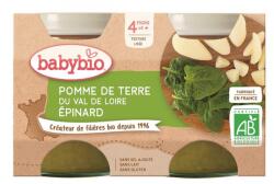 BabyBio Piure de cartofi si spanac Bio, 2 x 130g, BabyBio