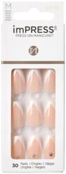 Kiss Unghii false Impress So French Medium Coffin, 28 bucati, Kiss
