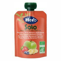 Hero Baby Gustare eco din mar, capsuni, banane si afine Solo pentru +4 luni, 100g, Hero Baby