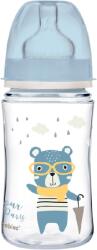 Canpol babies Biberon albastru anticolici cu gat larg PP Bonjour Paris, 240ml, Canpol babies