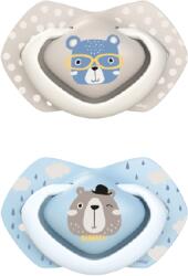 Canpol babies Suzeta albastra din silicon Bonjour Paris 18 luni+, 2 bucati, Canpol babies