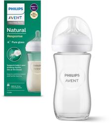 Philips Biberon sticla pentru 3 - 6 luni Natural Response SCY933/01, 240ml, Philips Avent