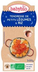 BabyBio Meniu bio piure din legume si orez +12 luni, 2 x 200g, BabyBio