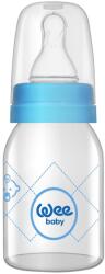 Wee Baby Biberon sticla cu tetina din silicon rotunda, 125ml, Wee Baby
