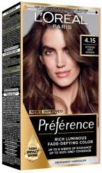 L'Oréal Vopsea de par permanenta cu amoniac Preference 4.15 Caracas, 174ml, L'Oreal Paris