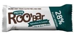 ROOBAR Baton proteic cu spirulina si lamaie raw Bio, 40g, Roobar