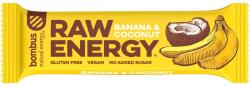 bombus Baton proteic cu banane si nuca de cocos Raw Energy, 50g, Bombus - drmax