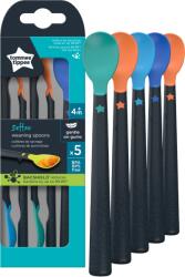 Tommee Tippee Lingurite cu manere lungi anti-derapante si cu varf super moale, 5 bucati, Tommee Tippee Set pentru masa bebelusi