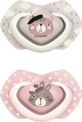 Canpol babies Suzeta roz din silicon Bonjour Paris 18 luni+, 2 bucati, Canpol babies