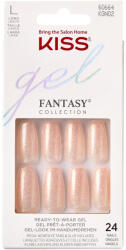 Kiss Unghii false Fantasy Glitter Rock Candy Long Coffin, 24 bucati, Kiss