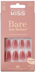 Kiss Unghii false Bare but Better Nude Medium Coffin, 28 bucati, Kiss