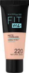 Maybelline Fond de ten Matte & Poreless 220 Natural Beige Fit Me, 30ml, Maybelline